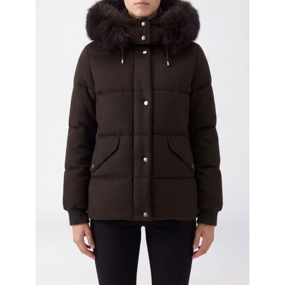 Moorer Women Moorer Attica Short Quilted Down Jacket With Hood And Fur Collar